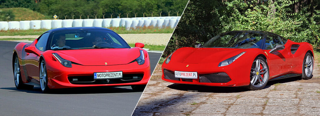 Dwa modele Ferrari: 458 italia i 488 GTB